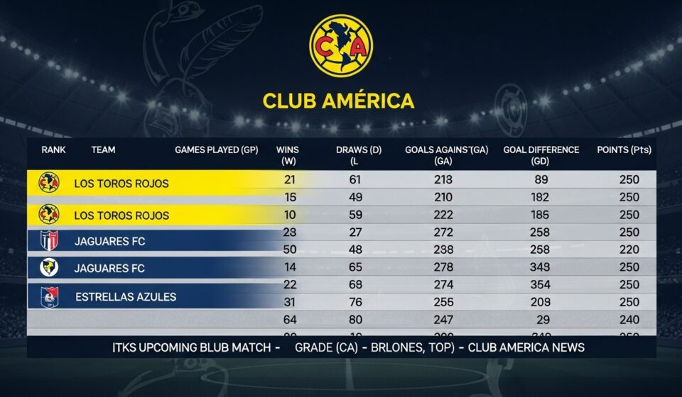 Club America Standings
