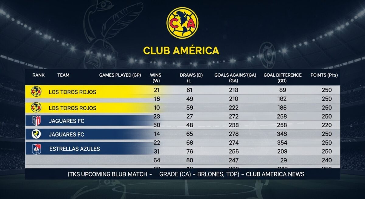 Club America Standings: Tracking Las Águilas Through the Season
